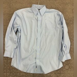 Men’s joseph a bank travelers collection 16.5–34 blue button-down collared shirt